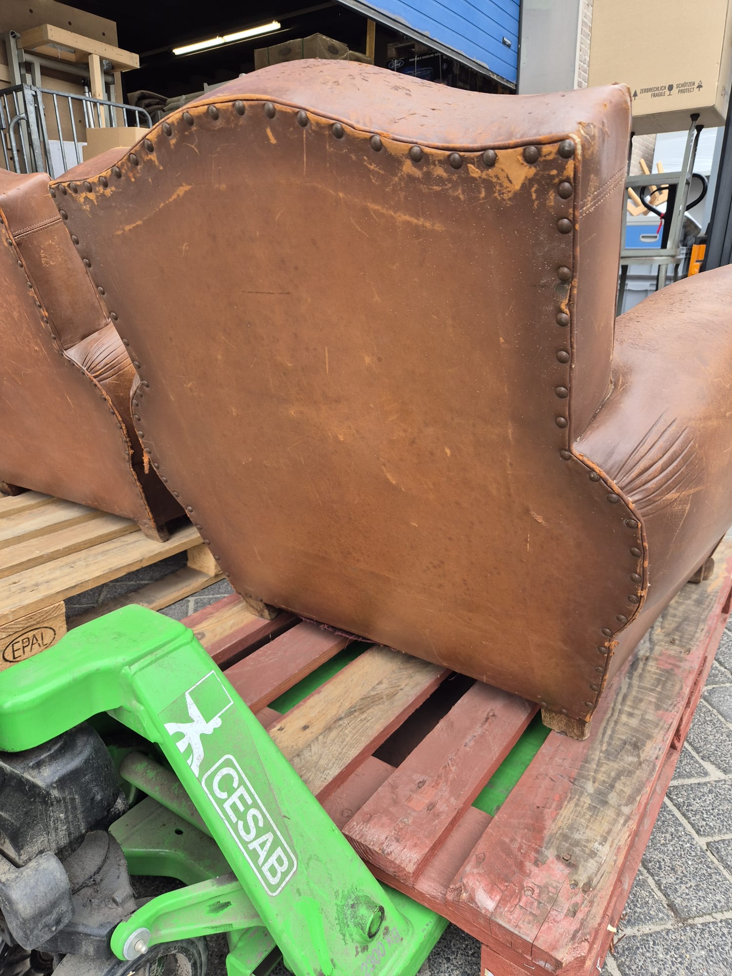 set van 2 authentieke art deco fauteuils