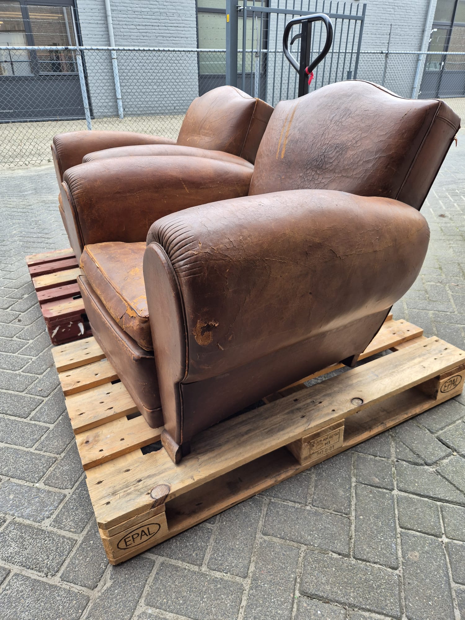 set van 2 authentieke art deco fauteuils