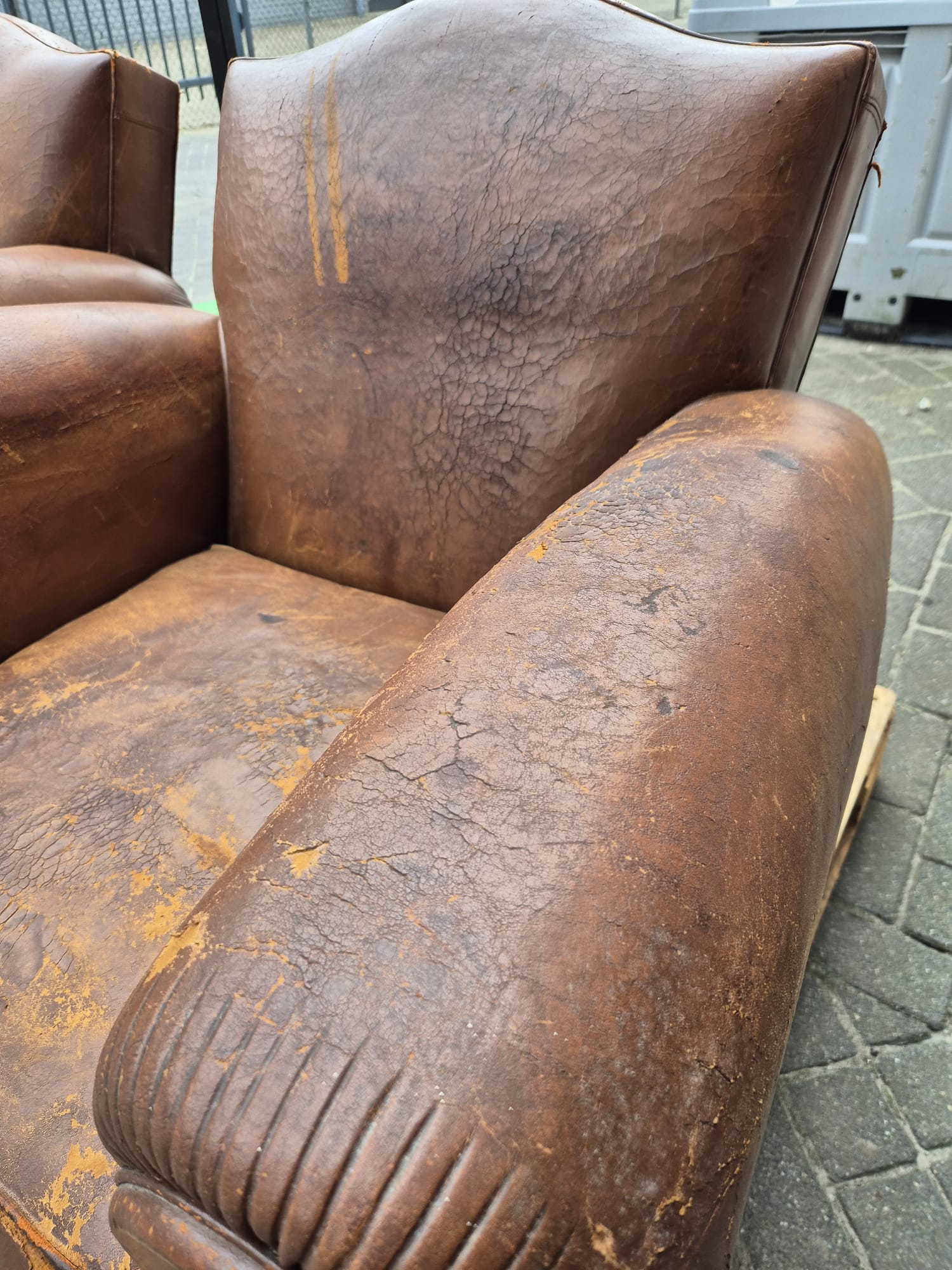 set van 2 authentieke art deco fauteuils