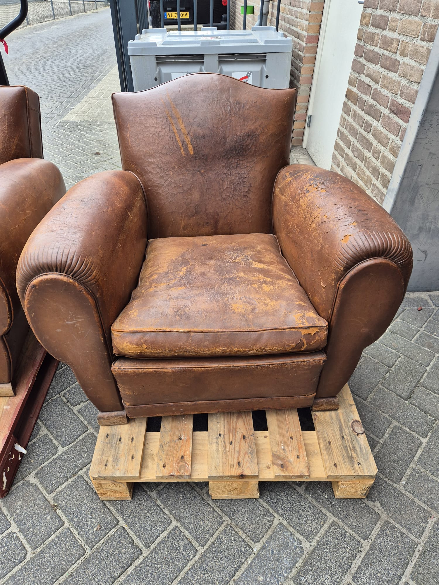 set van 2 authentieke art deco fauteuils