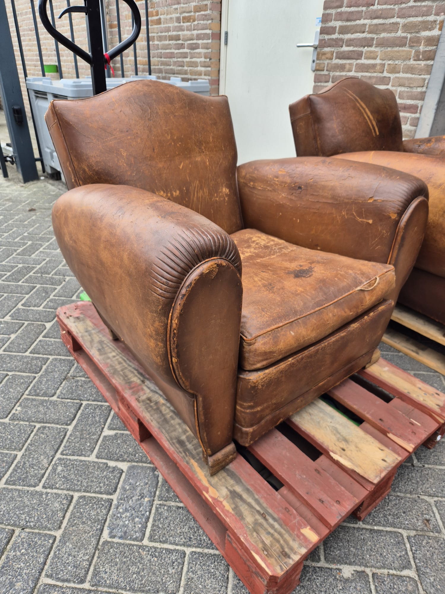 set van 2 authentieke art deco fauteuils