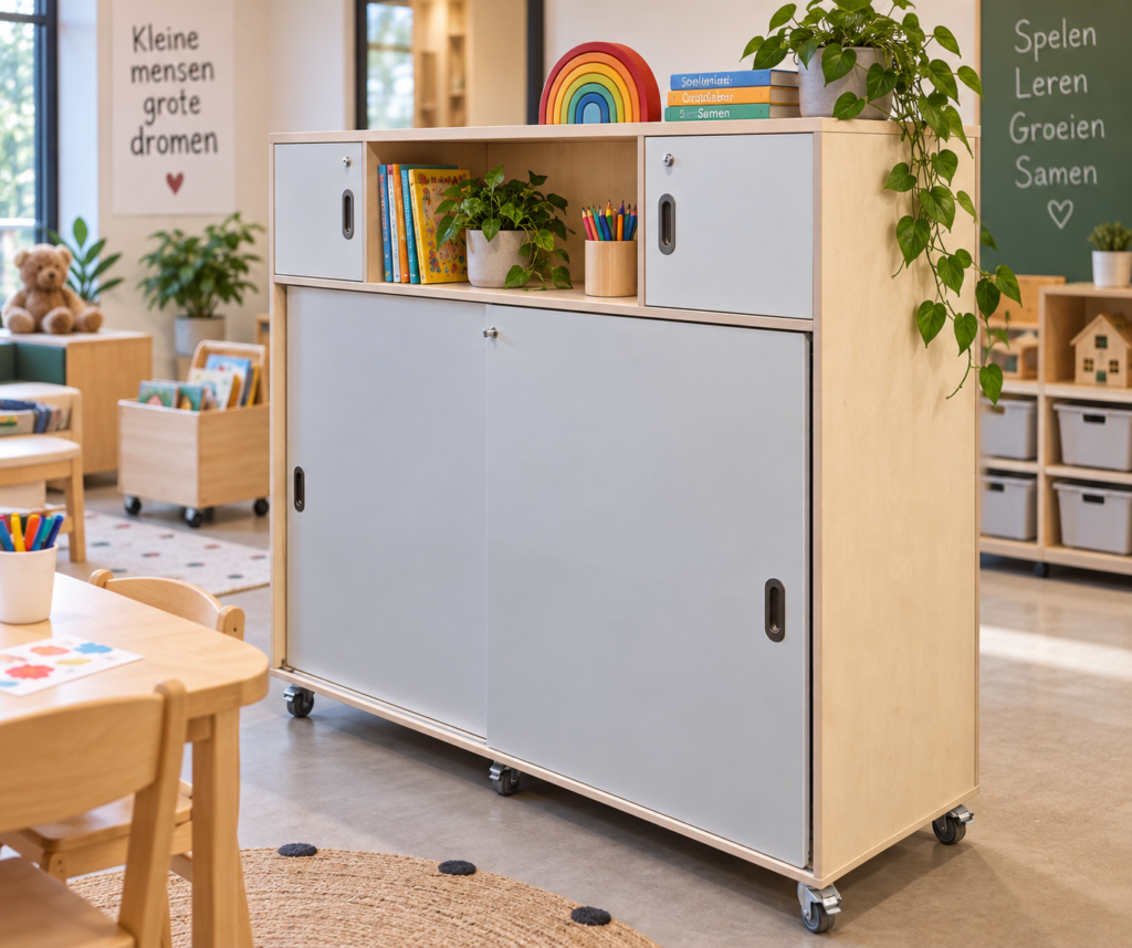 capi education verrijdbare materiaal /opbergkast – onderwijs & kinderopvang